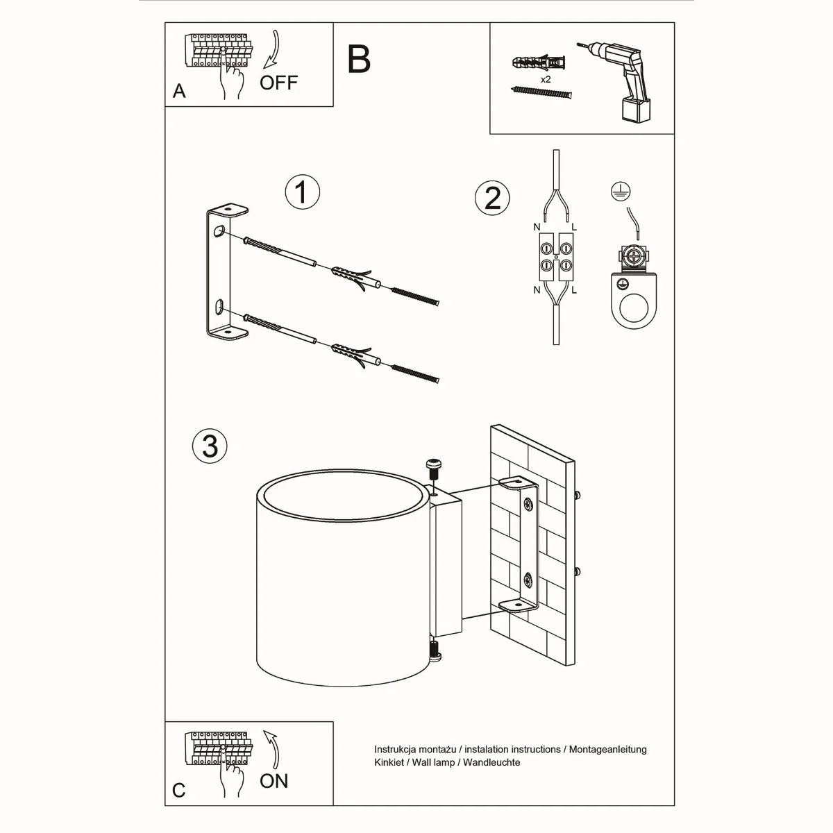 Wandlamp ORBIS beton - Afbeelding 6