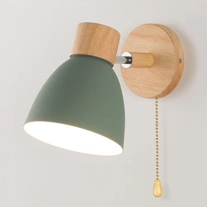 Scandinavische Hangende Wandlamp Van Hout - Afbeelding 7