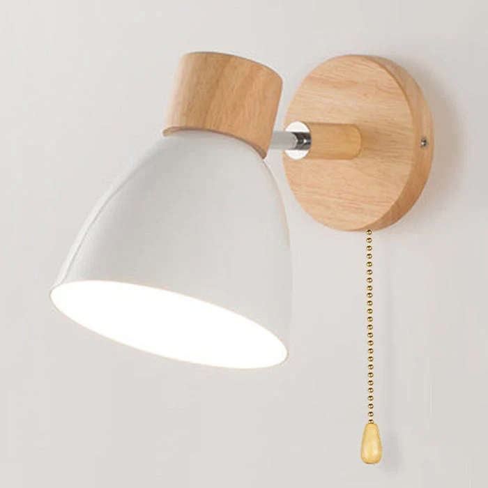 Scandinavische Hangende Wandlamp Van Hout - Afbeelding 5