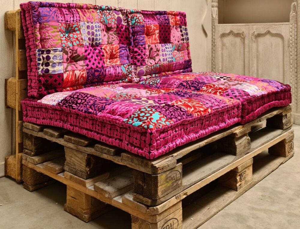Oosterse palletkussens set Fuchsia