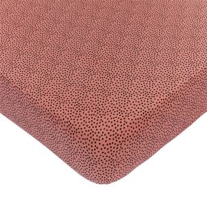 Ledikant Hoeslaken Cozy Dots Redwood