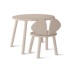 Nofred - Mouse kinderstoel en kindertafel set - Beige