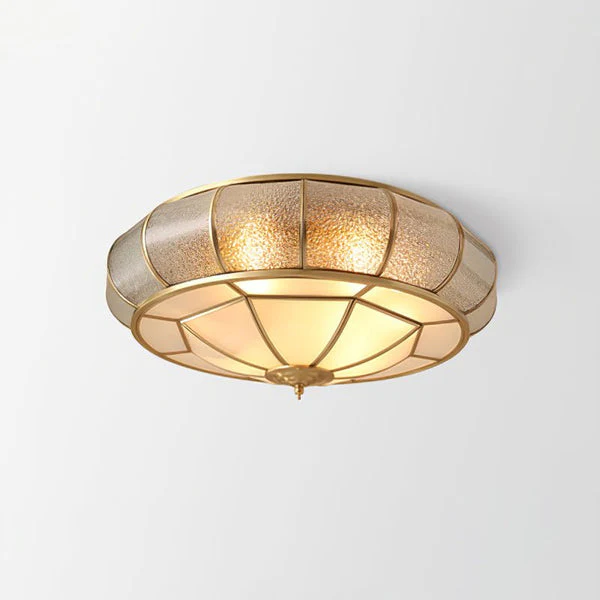Ronde Glazen Plafondlamp Met Structuur - Afbeelding 9