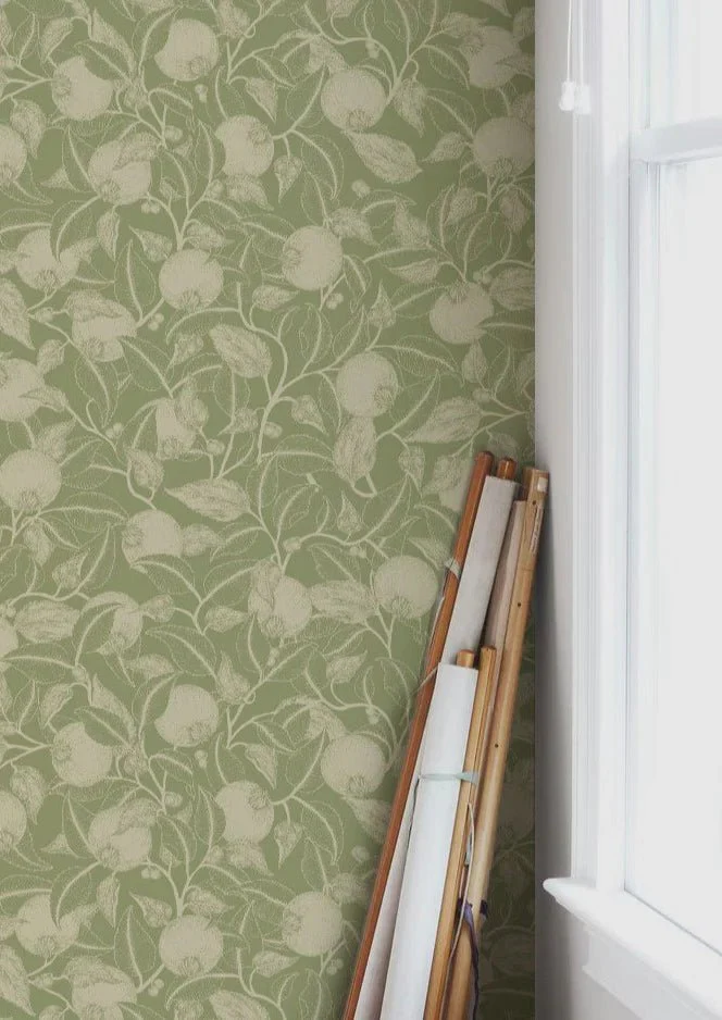 Behang Summer Gray - Bloemenbehang - Pomegranate - Appelgroen - Afbeelding 6