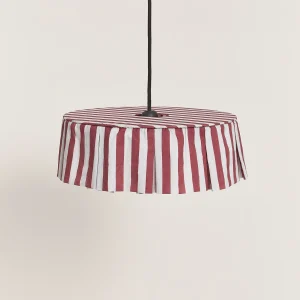 Nobodinoz - Vibes collectie - Lampenkap Maroon Stripes diam. 40cm