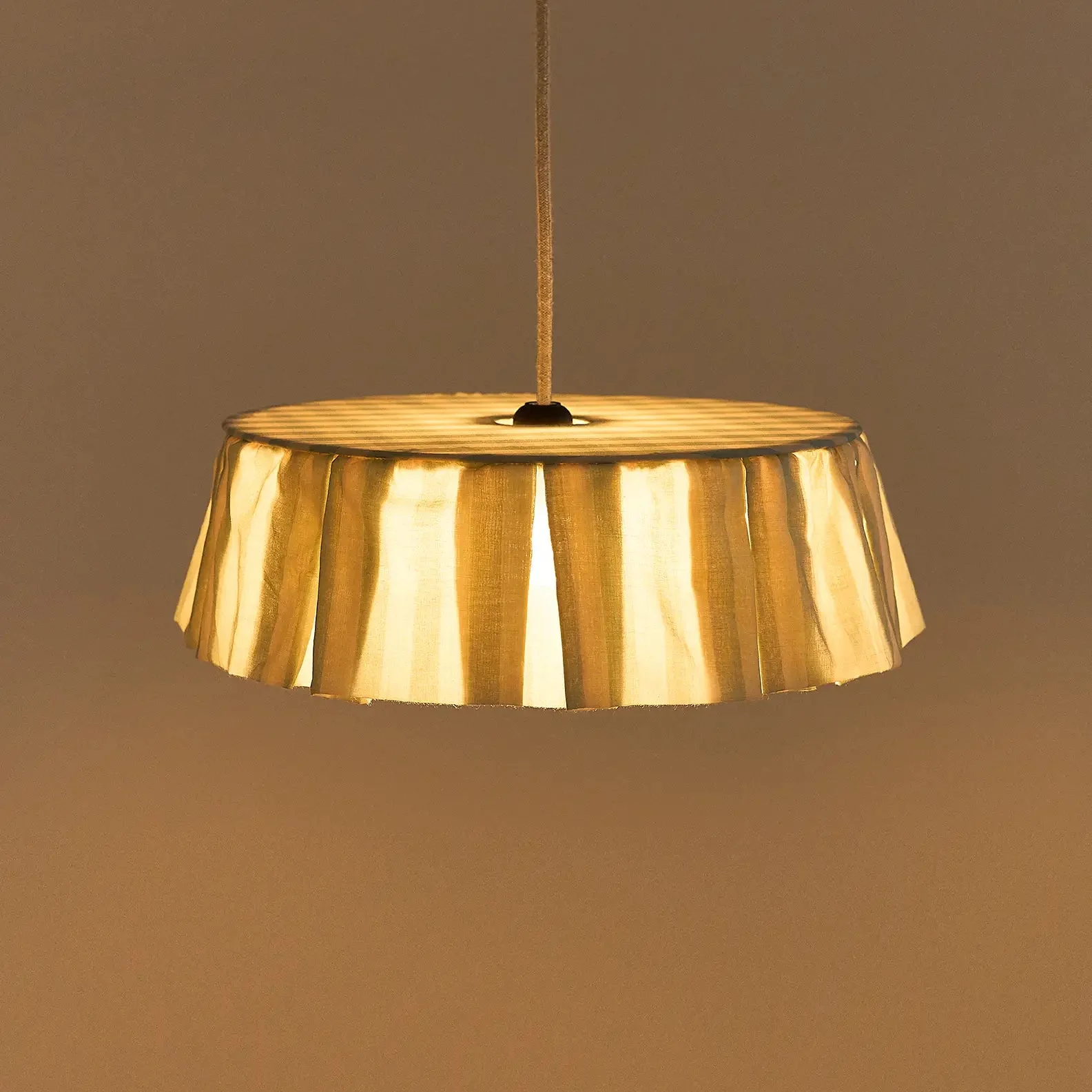 Nobodinoz - Vibes collectie - Lampenkap Turqouise Stripes diam. 40cm - Afbeelding 4
